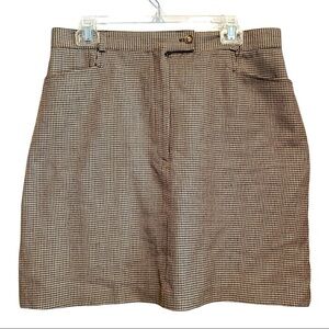 Talbots Black and White Checkered Skirt